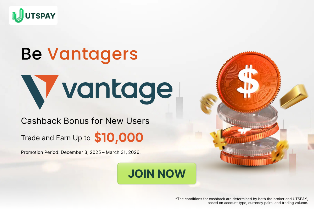 Đăng ký và giao dịch với Vantage để kiếm tiền Vantage Tiền thưởng hoàn lại